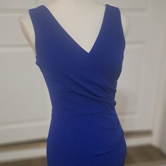 Woosea Royal Blue Sleeveless V-Neck Split Evening Long Dress Size Small NWT - Picture 2 of 10